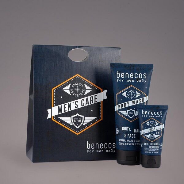 Geschenkset benecos for men - vegan - Body Wash 3in1 - After Shave Balm