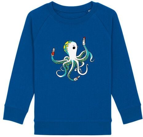 Spangeltangel Kinder-Sweatshirt "Oktopus", bedruckt,