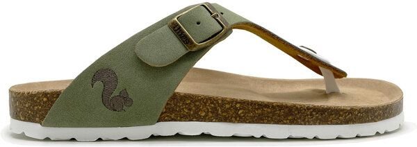 Vegane thies ® Eco Bio Thong Sandale aus rec. PET mit Kork-Tieffussbett