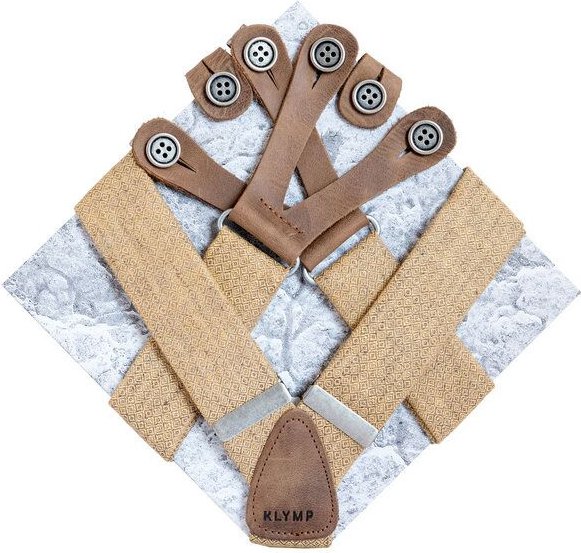 klYmp Hosenträger "professional" in Leinen Diamand