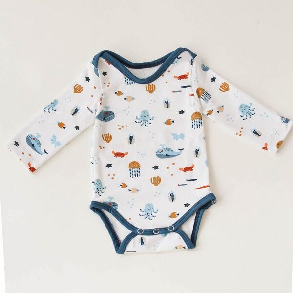 Langarm Baby Body *Wale* Bio Baumwolle | NoniKids Berlin
