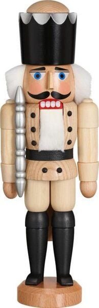 Seiffener Volkskunst eG Nussknacker aus Seiffen König natur aus Eschenholz 29 cm