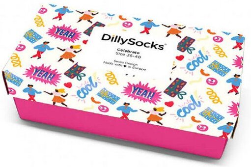 Socken Geschenkbox, DillySocks aus Biobaumwoll-Mix