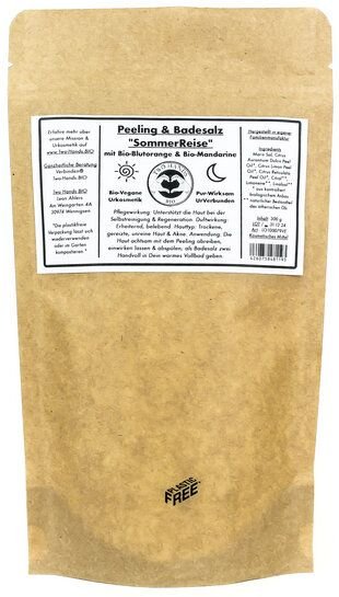 Two Hands BIO Peeling "SommerReise" mit Bio-Blutorange & Bio-Mandarine - Bio Vegan
