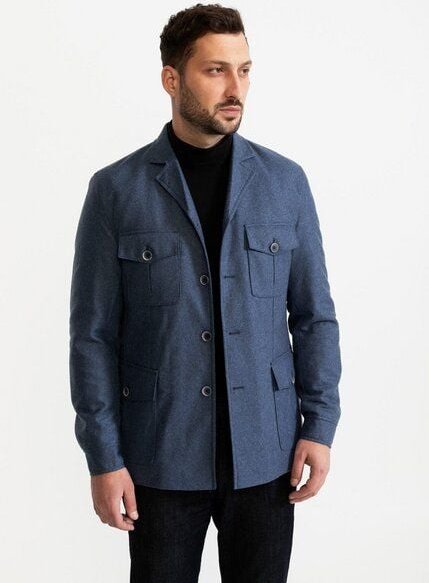 Thumbnail - De IONESCU Wolle Safari Jacke, Utility Jacke, Winter Reisejacke