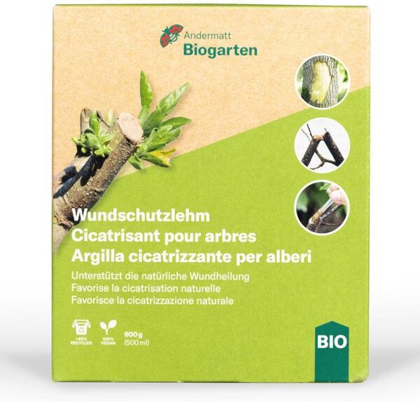 Andermatt Biogarten Wundschutzlehm – zur Behandlung von Baumwunden, Rissen und Astlöchern