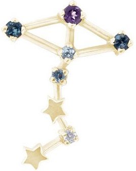 Eppi Goldener Ohrring mit Sternzeichen Scorpio