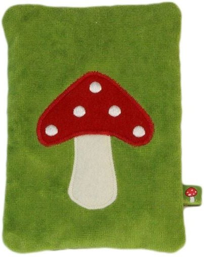 Pat und Patty Wärmekissen "Pilz", Dinkelkörner ,Farbe: grüne Samt