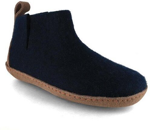 Thumbnail - WoolFit Yeti Filzboots hohe Hausschuhe mit Ledersohle, handgefilzt aus 100% Wolle