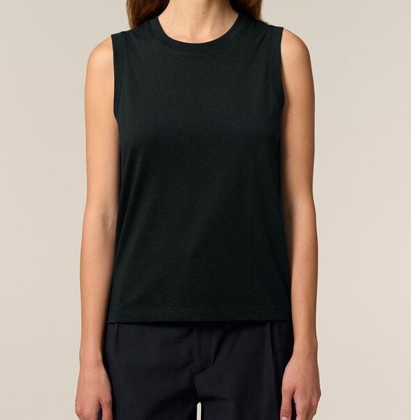 FAIRTICKEN BASICS Damen Shirt ohne Ärmel aus 100% Bio-Baumwolle