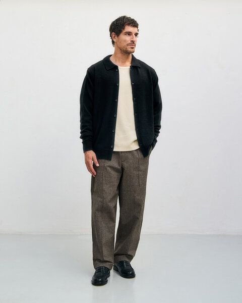 Rotholz Strick Shirt aus Merinowolle