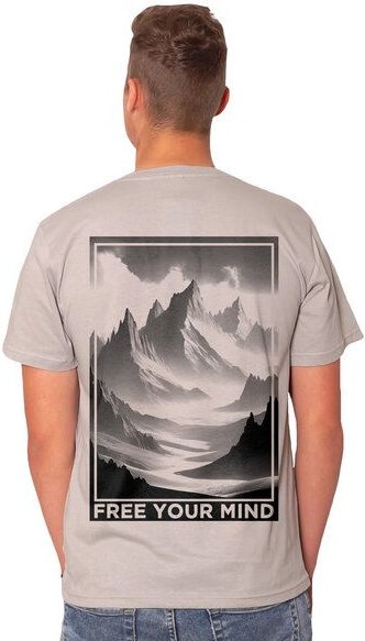 HANDGEDRUCKT "Free Your Mind" Männer T-Shirt von EarthPositive