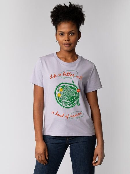 Thumbnail - watapparel T-Shirt Frauen Life is better with ramen