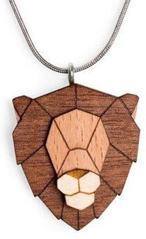 BeWooden Halskette Löwe | Kette mit Anhänger aus Holz