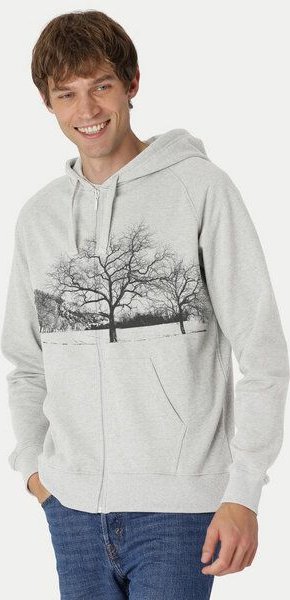 Peaces.bio - handbedruckte Biomode Zip-Hoodie Landscape Herren