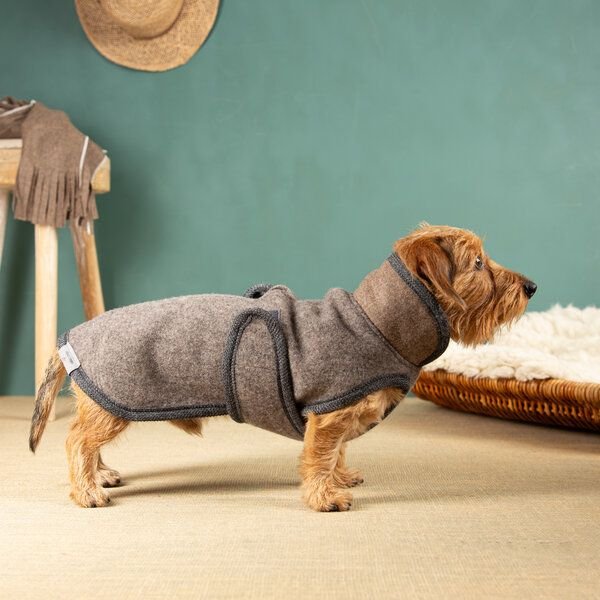 nahtur-design Hundemantel für Dackel | handgefertigt | 100% Schurwolle