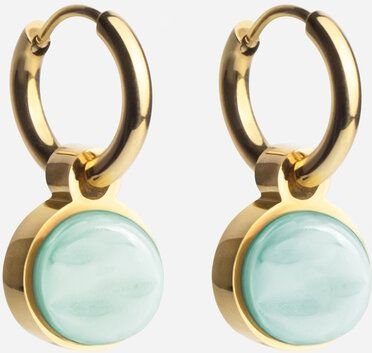 ALEXASCHA Gold Creolen mit Anhänger | Mix & Match