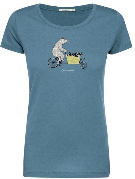 GREENBOMB Print T-Shirt Bike Cargo Raccoon Loves