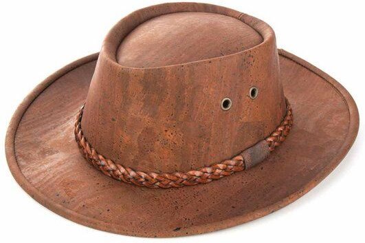 Kork-Deko Cowboyhut aus Korkstoff - beige oder braun (Korkhut, Hut aus Kork, Korkstoff)