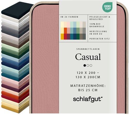 Schlafgut Spannbettlaken Casual Organic - 100% Biobaumwolle