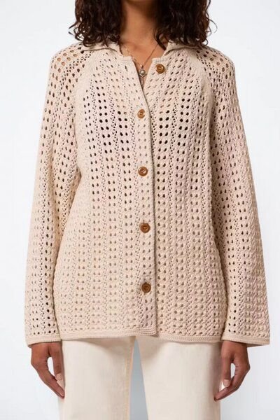 Nudie Jeans Carina Crochet Knit Cardigan