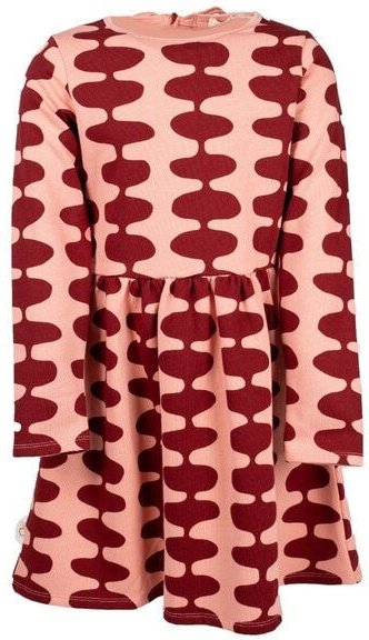 CORA happywear Mädchen Kleid aus Bio-Baumwolle "Ilvy" | rosa und bordeaux
