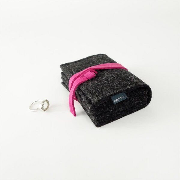 matilda k. manufaktur Schmuckaufbewahrung 'schmucknest' mittel aus Wollfilz anthrazit 'matilde'