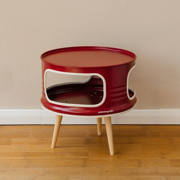 Lockengelöt Little Betty - Deckel ohne Ausguss - Nachttisch l Couchtisch aus kleinem Ölfass