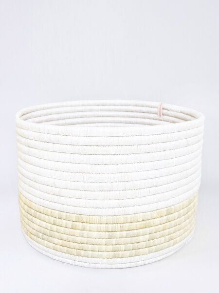 WomenCraft Mchezo Aufbewahrungs- & Spielzeugkorb - Recycelt Weiß