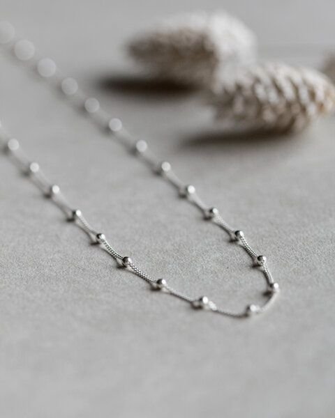 lille mus Kette 'Kugeln' 925 Silber / vergoldet