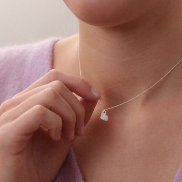 BELLYBIRD Jewellery Kinderkette - kleines Herz, Anhänger/ Silber/ Silber vergoldet/ Rosé