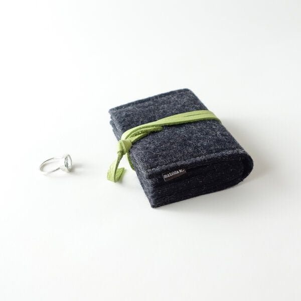 matilda k. manufaktur Schmuckaufbewahrung 'schmucknest' mittel aus Wollfilz anthrazit 'matilde'