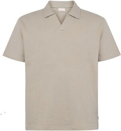 KnowledgeCotton Apparel Lockeres Poloshirt mit Waffelstruktur aus Bio-Baumwolle