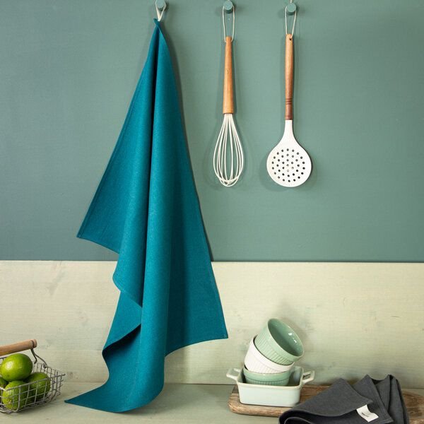 nahtur-design Leinen-Geschirrtuch 50 x 70 cm | 100% Leinen | Kräftige Farben