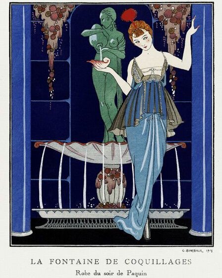 Photocircle Poster / Leinwandbild - La Fontaine de coquillages von George Barbier