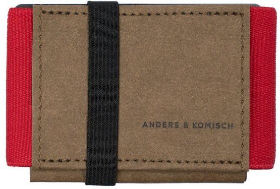 ANDERS & KOMISCH Mini Portemonnaie mit Münzfach „A&K MINI“ Slim Wallet Braun
