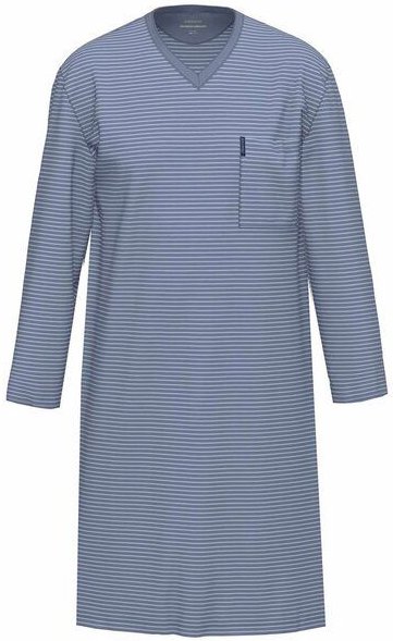 Ammann Herren Nachthemd langarm V-Ausschnitt Bio-Baumwolle