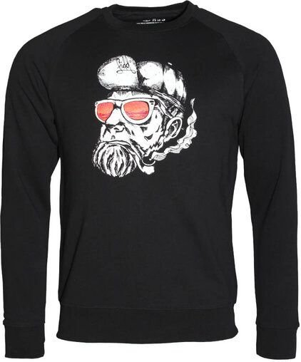 FÄDD Herren Sweatshirt Pullover aus Bio-Baumwolle "Hipster Hans" Schwarz