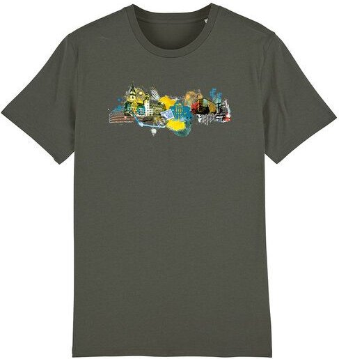Spangeltangel bedrucktes T-Shirt, Chemnitz, nachhaltig, Stadt, Herren, Damen, Unisex, Biobaumwolle