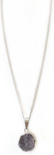 Crystal and Sage Achat Halskette rund, vergoldet oder versilbert