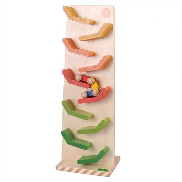 Beck Holzspielzeug Kaskadenturm bunt mit Tausendfüßler