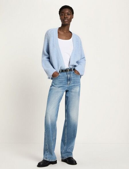 LANIUS Chunky Strickjacke aus Schurwolle und Alpakawolle