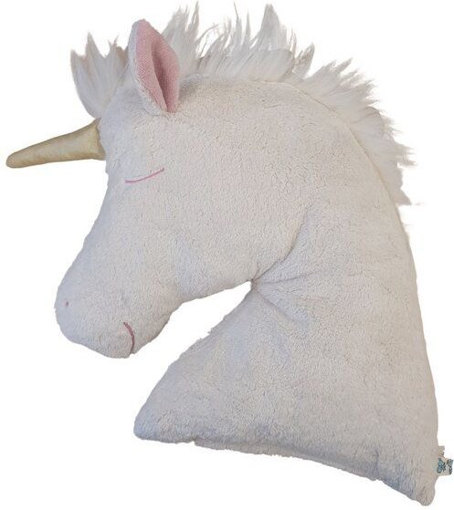 Pat und Patty Bio / Öko Kopfkissen Einhornkopf "Rose",100% Baumwolle kbA/GOTS