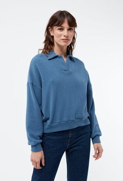Givn Berlin Sweater GBRESA aus recycelter Baumwolle mit Kragen