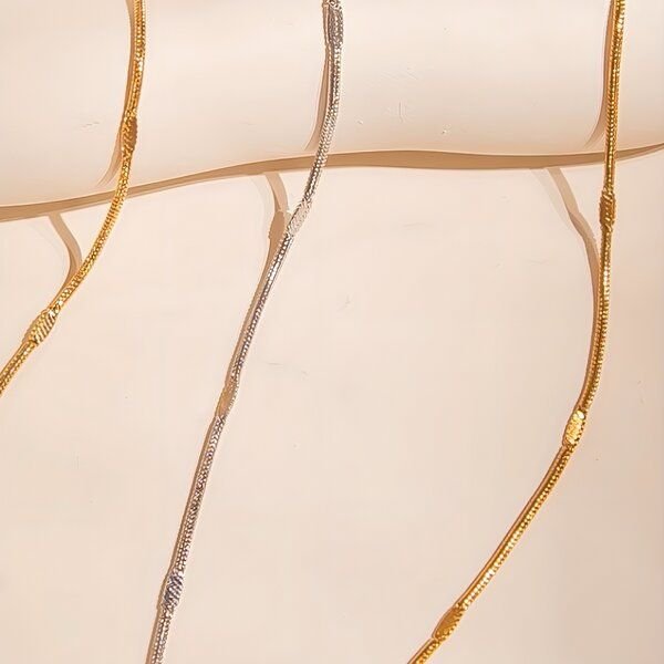 ELEKTROPULLI Superfeine zeitlose Kette 1mm schmal und optimal kombinierbar, Längen: 45 cm / 55 cm / 65 cm