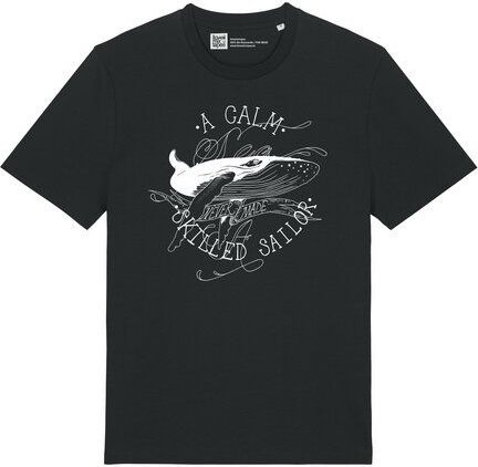 ilovemixtapes Unisex T-Shirt mit a calm sea.. Wal Motiv – Nachhaltig, Fair, Vegan, Bio-Baumwolle