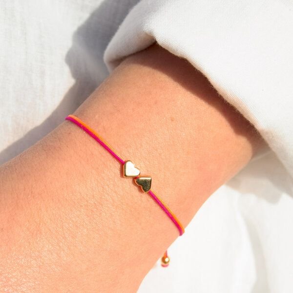 Bow & Hummingbird Armband auf Karte - Zwei Herzen- Wir Zwei sind ein gutes Team -