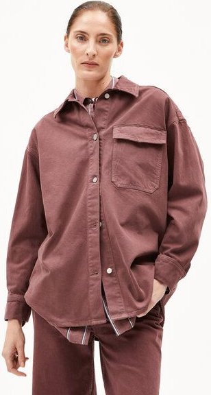 ARMEDANGELS TAARAH Damen Jeanshemd aus recycelter Baumwolle