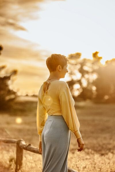 Vivien Joy High Waist Hose mit Falten - Farrah Comfy Pants