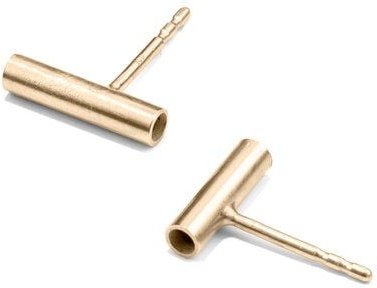 Thumbnail - Jonathan Radetz Jewellery Stecker PROFILE, Gold 585, 14 Karat, Länge 10 mm, Handmade in Germany